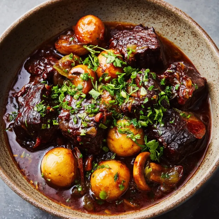 Slow-Cooked Beef Bourguignon Recipe