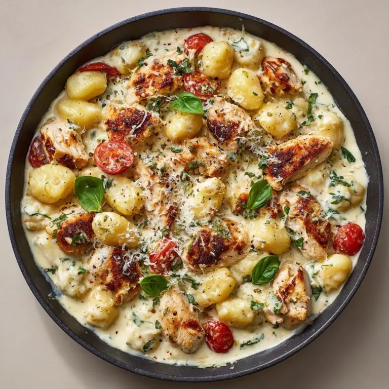 Garlic Chicken Gnocchi Skillet Recipe