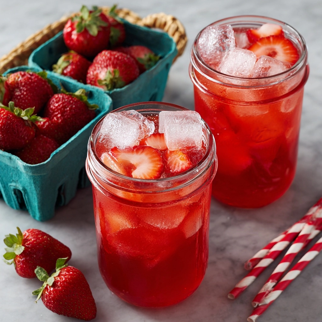 Southern Strawberry Sweet Iced Tea Recipe - Recipe Image