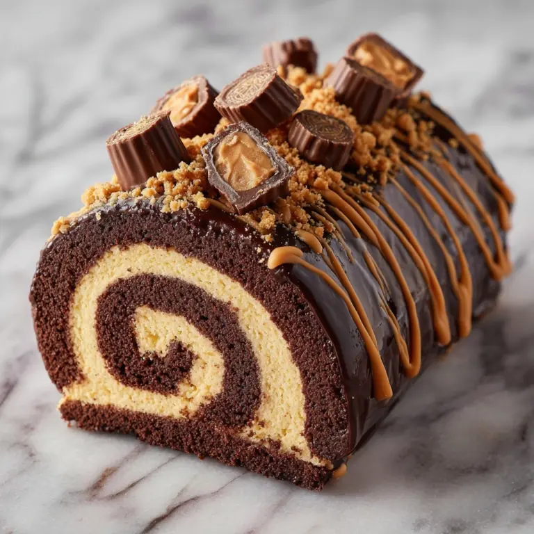 Decadent Chocolate Peanut Butter Cake Roll Recipe