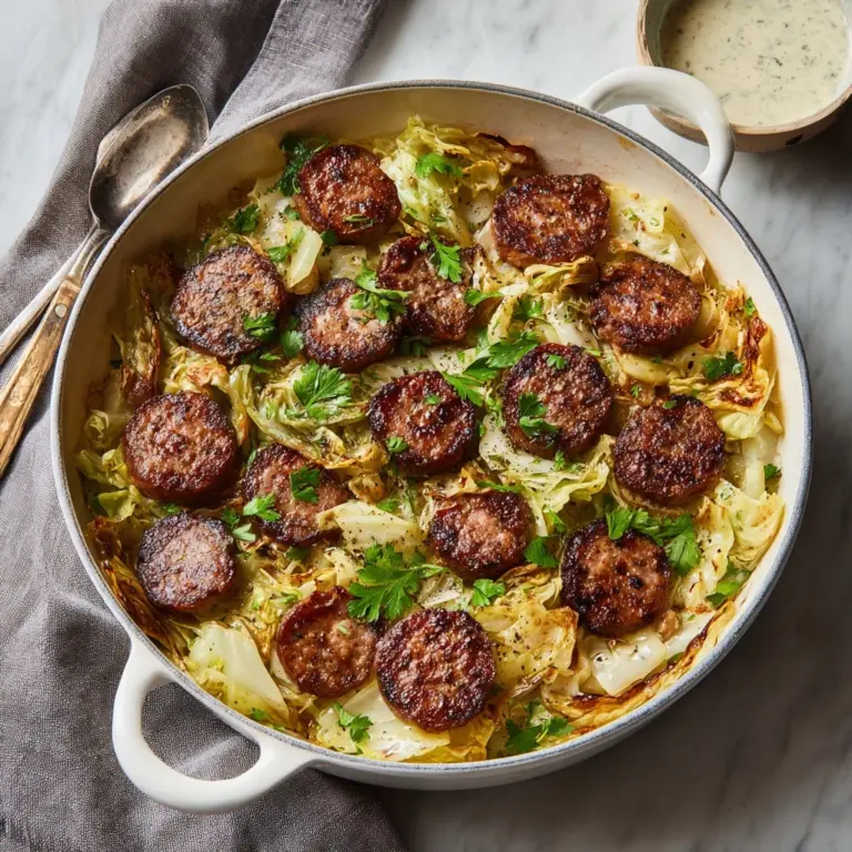 Kielbasa and Cabbage Skillet with Mustard Vinaigrette Recipe