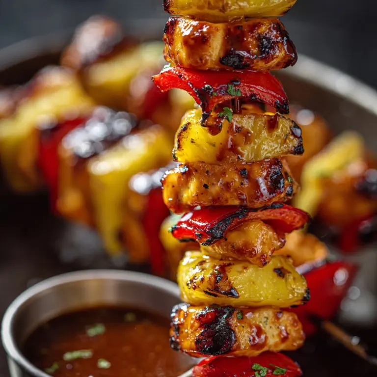 BBQ Pineapple Chicken Kabobs Recipe