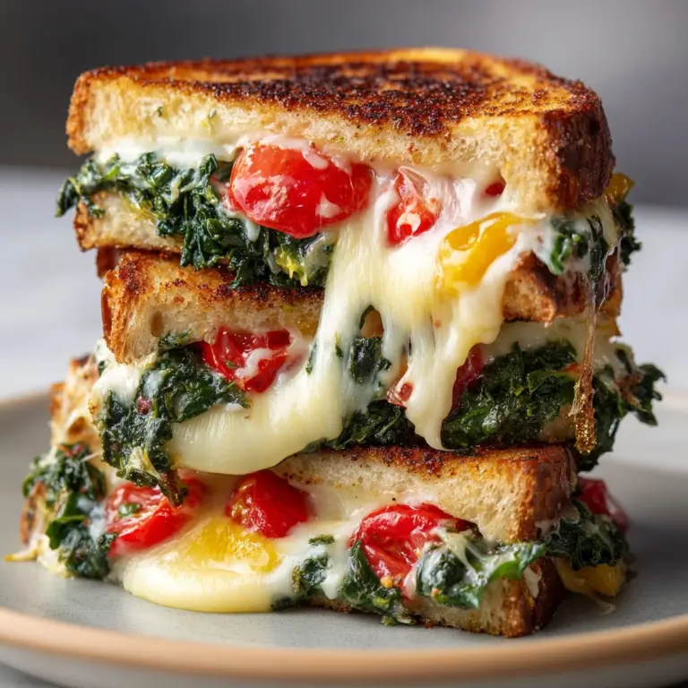 Mediterranean Spinach Grilled Cheese Recipe