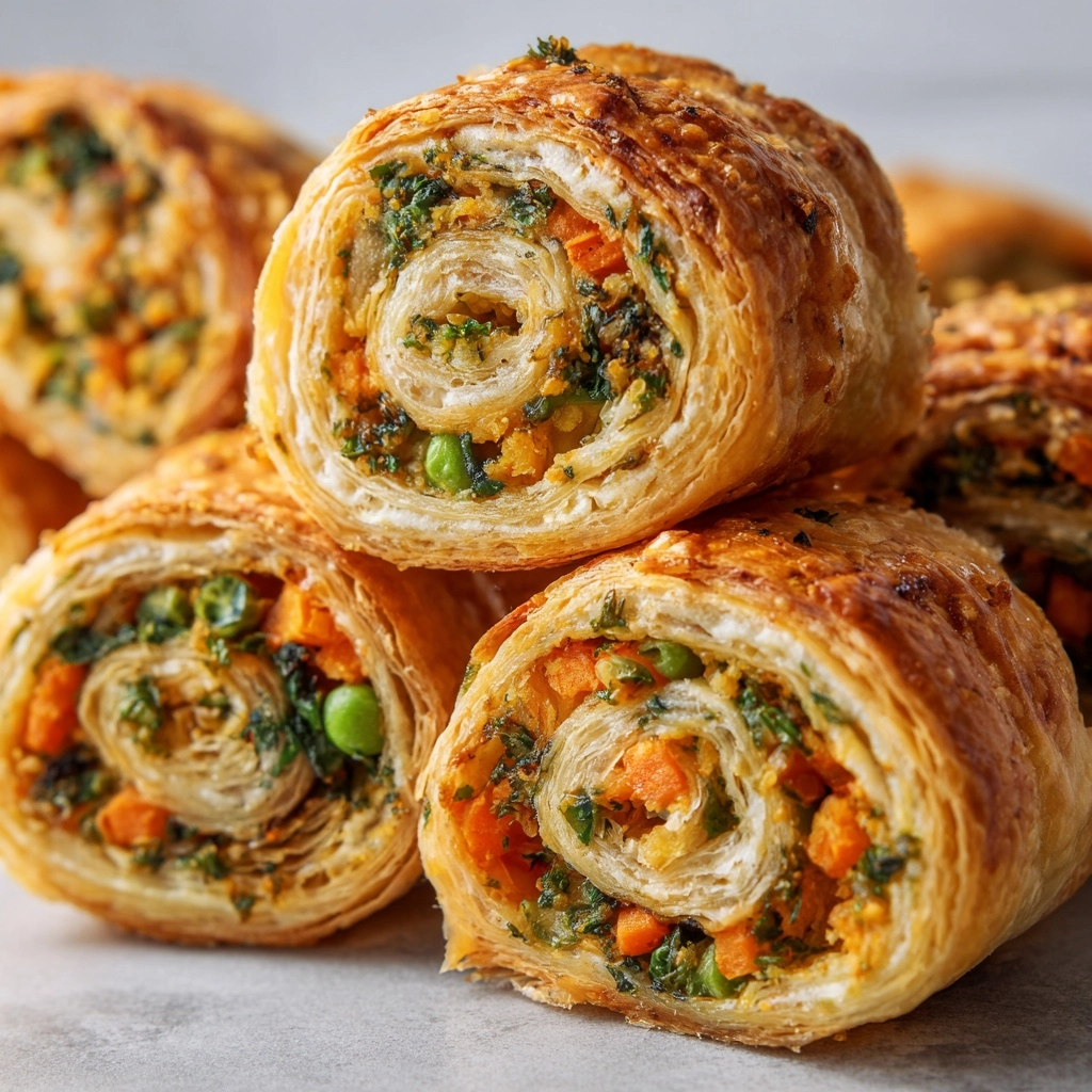 Cheesy Baked Vegetable Rolls Recipe - Recipe Image