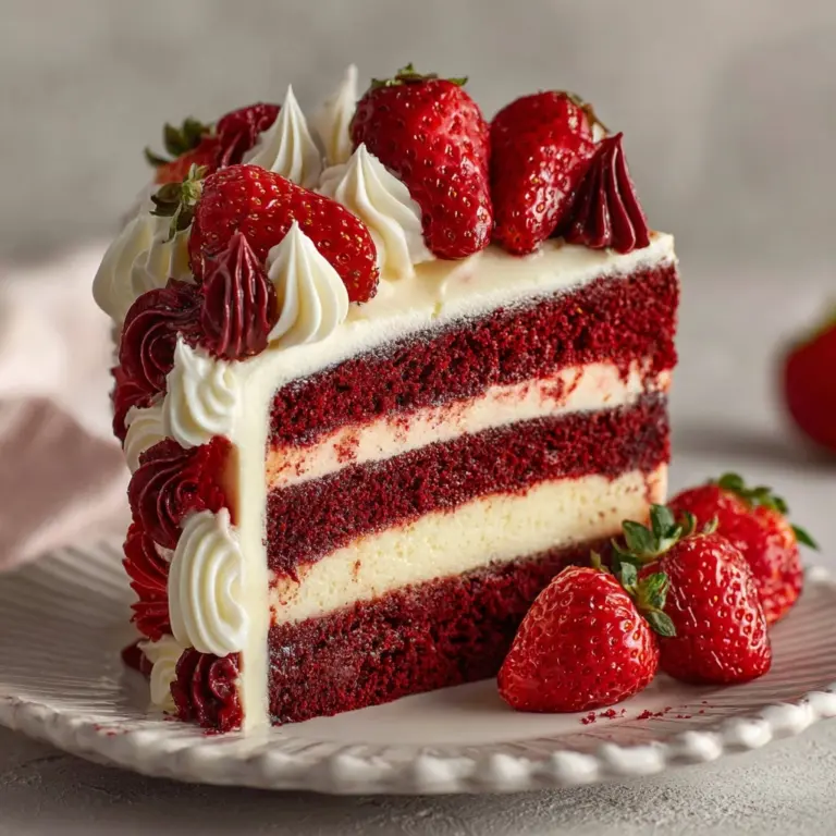 Red Velvet Strawberry Cheesecake Recipe