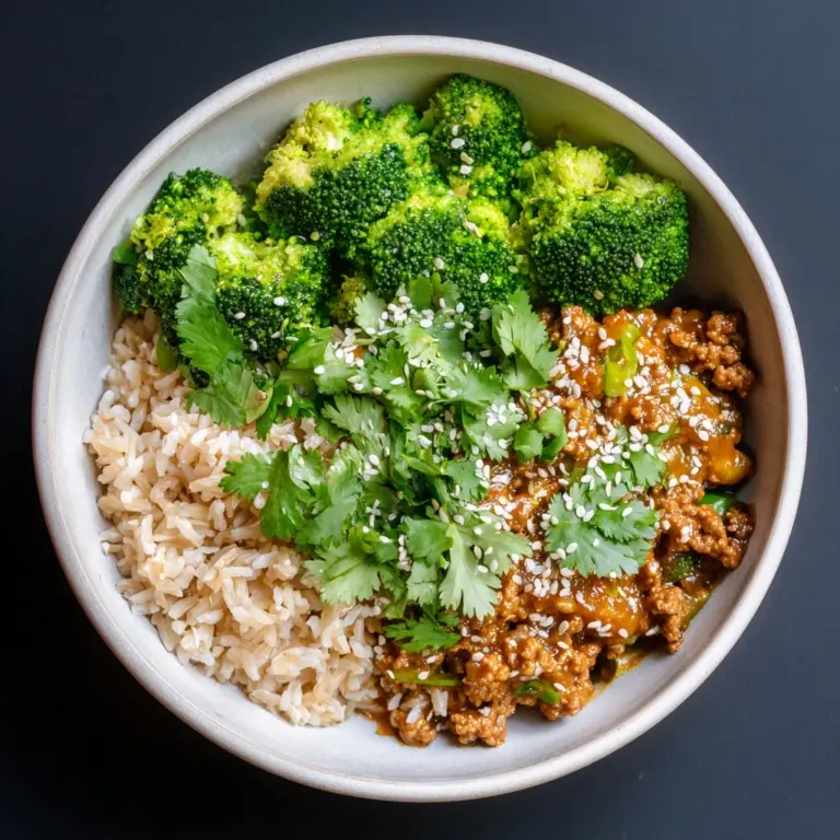 Sweet & Spicy Ground Turkey & Broccoli Bowls Recipe