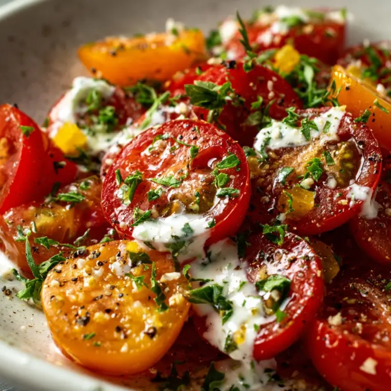Tomato Garlic Salad Recipe