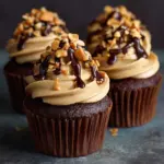 Gooey Chocolate Peanut Butter Cupcakes Recipe