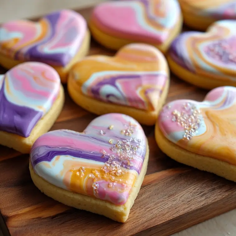 Marbled Heart Sugar Cookie Cutouts Recipe