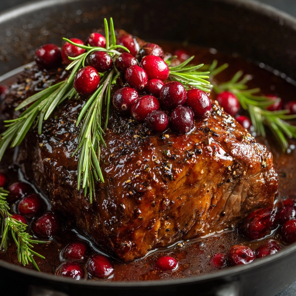 Cranberry Balsamic Roast Beef Recipe