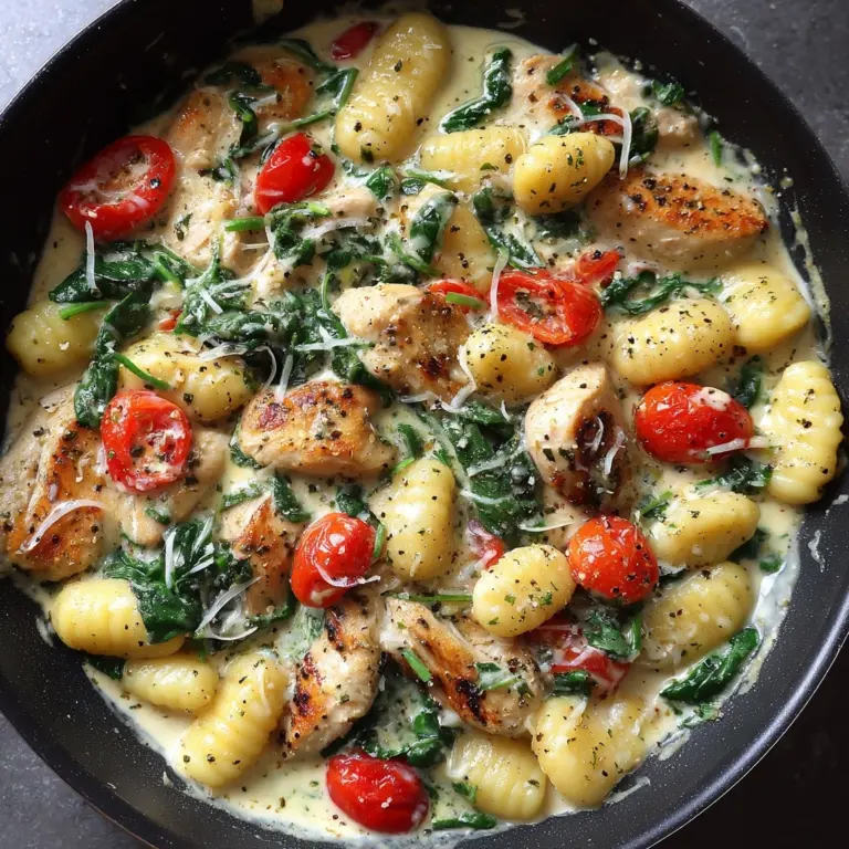 Garlic Chicken Gnocchi Skillet Recipe
