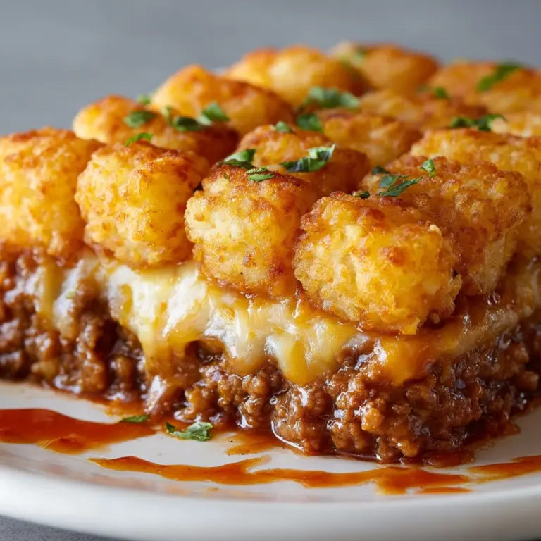 Cheesy Tater Tot Meatloaf Casserole Recipe