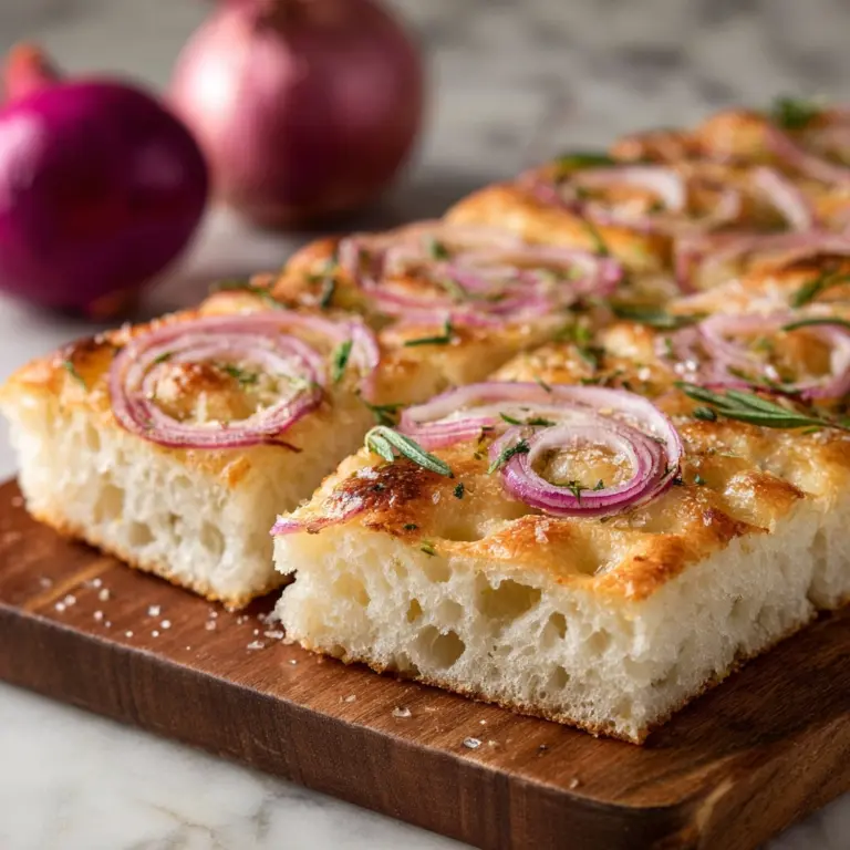 No-Knead Focaccia with Shallot Pissaladière Recipe