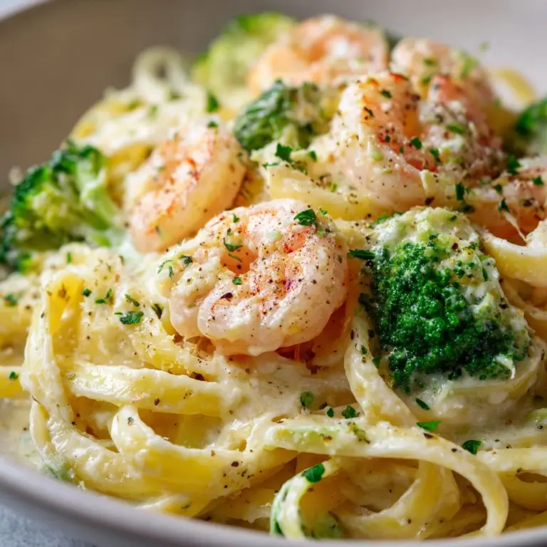 Broccoli Shrimp Alfredo Recipe