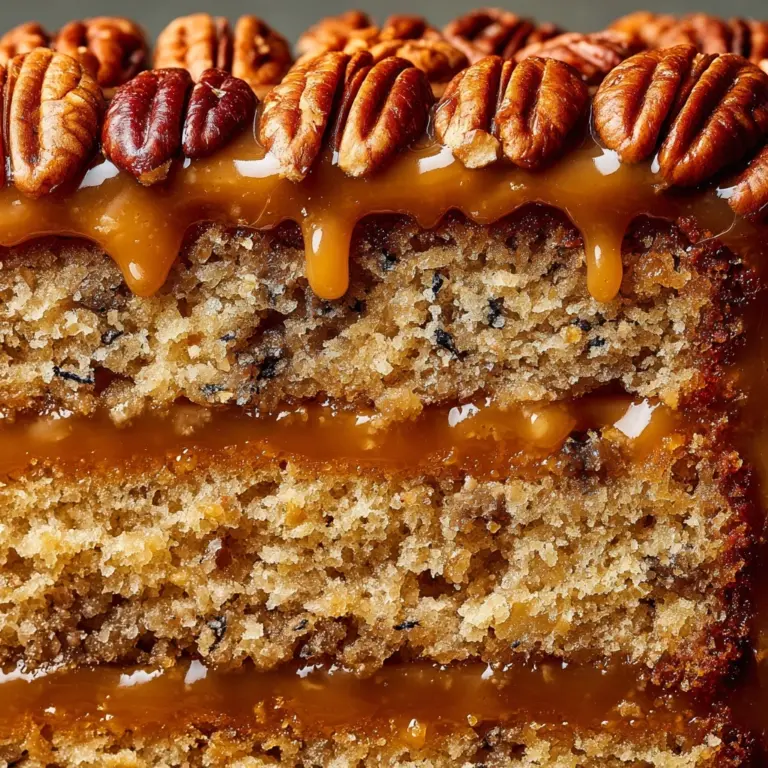 Southern Pecan Caramel Cake Recipe