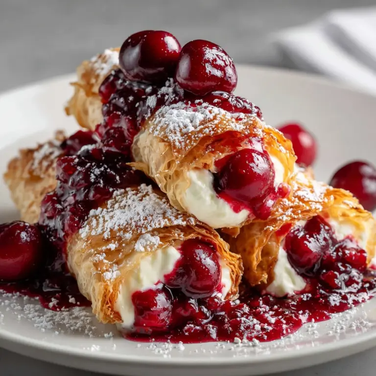 Cherry Cream Cheese Egg Rolls Recipe