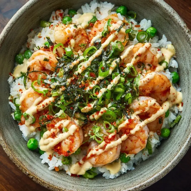 Shrimp Rice Bowls with Spicy Mayo Recipe
