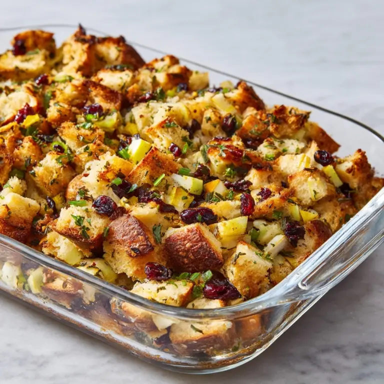 Sausage, Apple, and Cranberry Stuffing Recipe