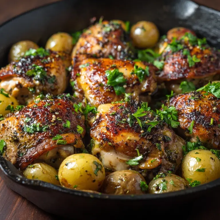 Garlic Parmesan Chicken and Potatoes Recipe