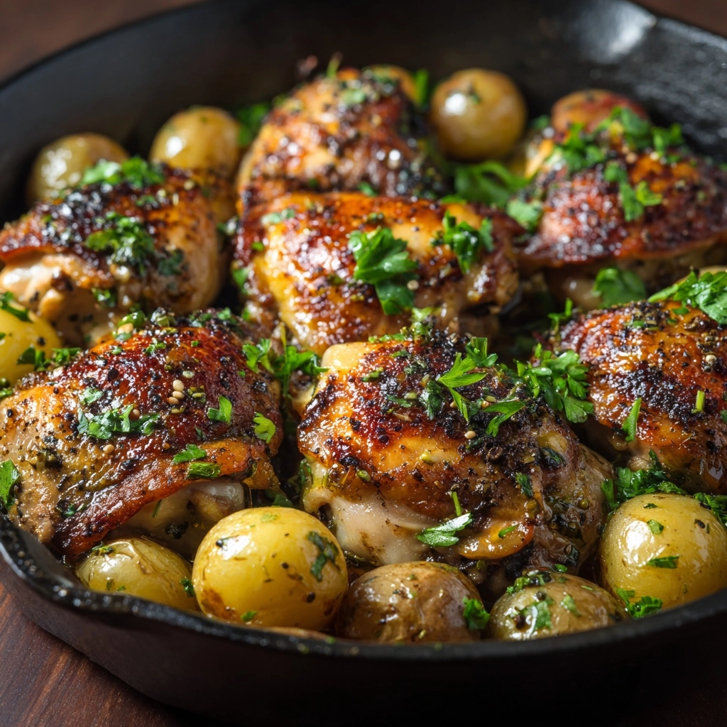 Garlic Parmesan Chicken and Potatoes Recipe
