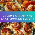 Shrimp and Spinach with Rich and Creamy Crab Cheese Recipe