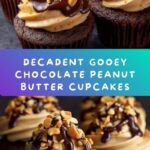 Gooey Chocolate Peanut Butter Cupcakes Recipe
