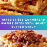 Cornbread Waffle Bites with Honey Butter Syrup Recipe