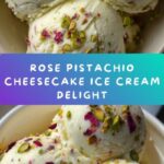 Rose Pistachio Cheesecake Ice Cream Recipe