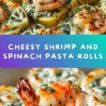 Shrimp and Spinach Stuffed Pasta Rolls Recipe