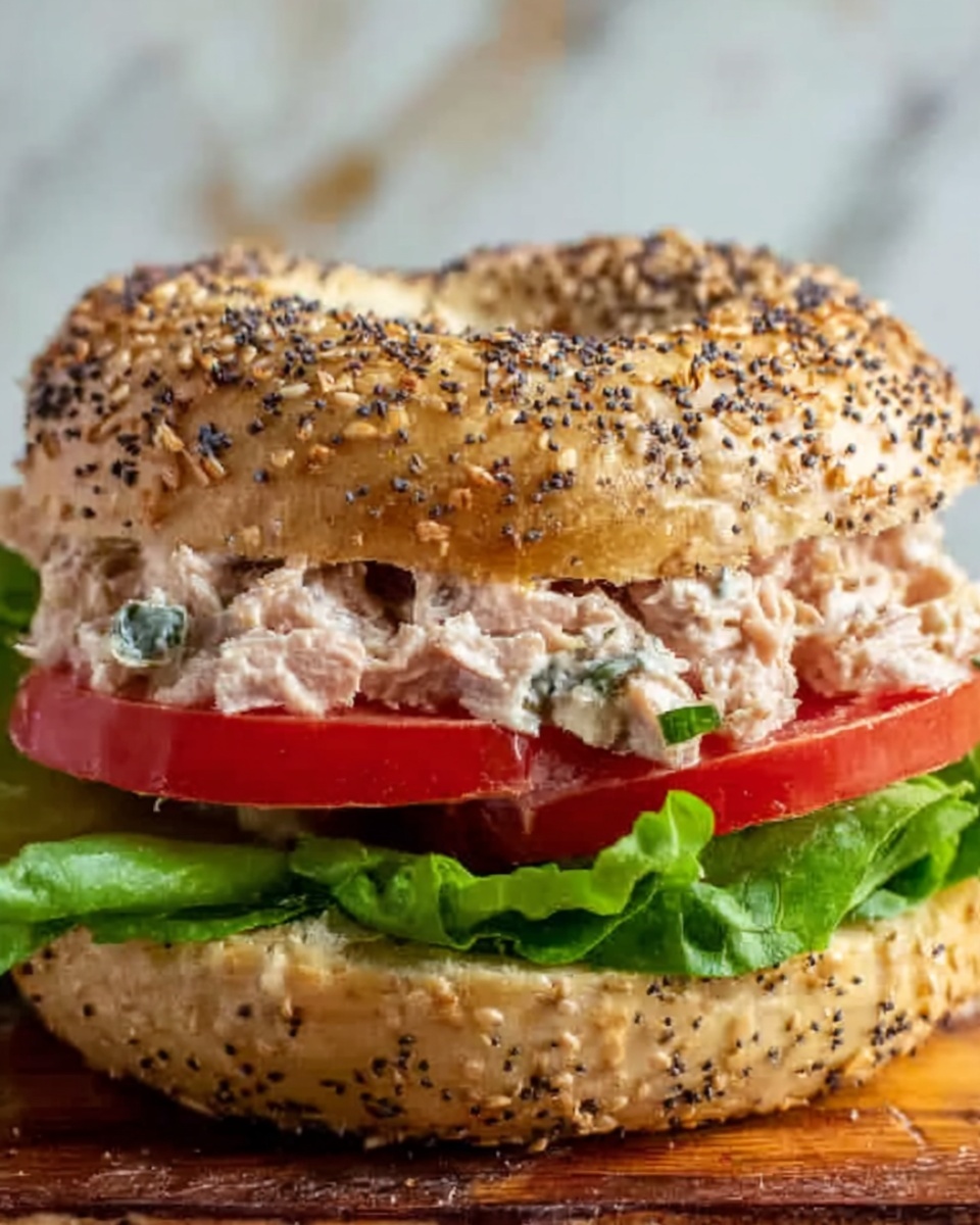 Tuna Salad Bagel Sandwich Recipe - Recipe Image