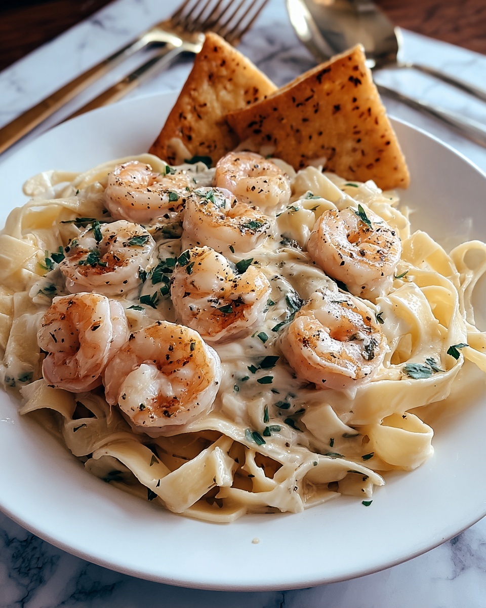 Fettuccine Alfredo with Shrimp Recipe - Recipe Image