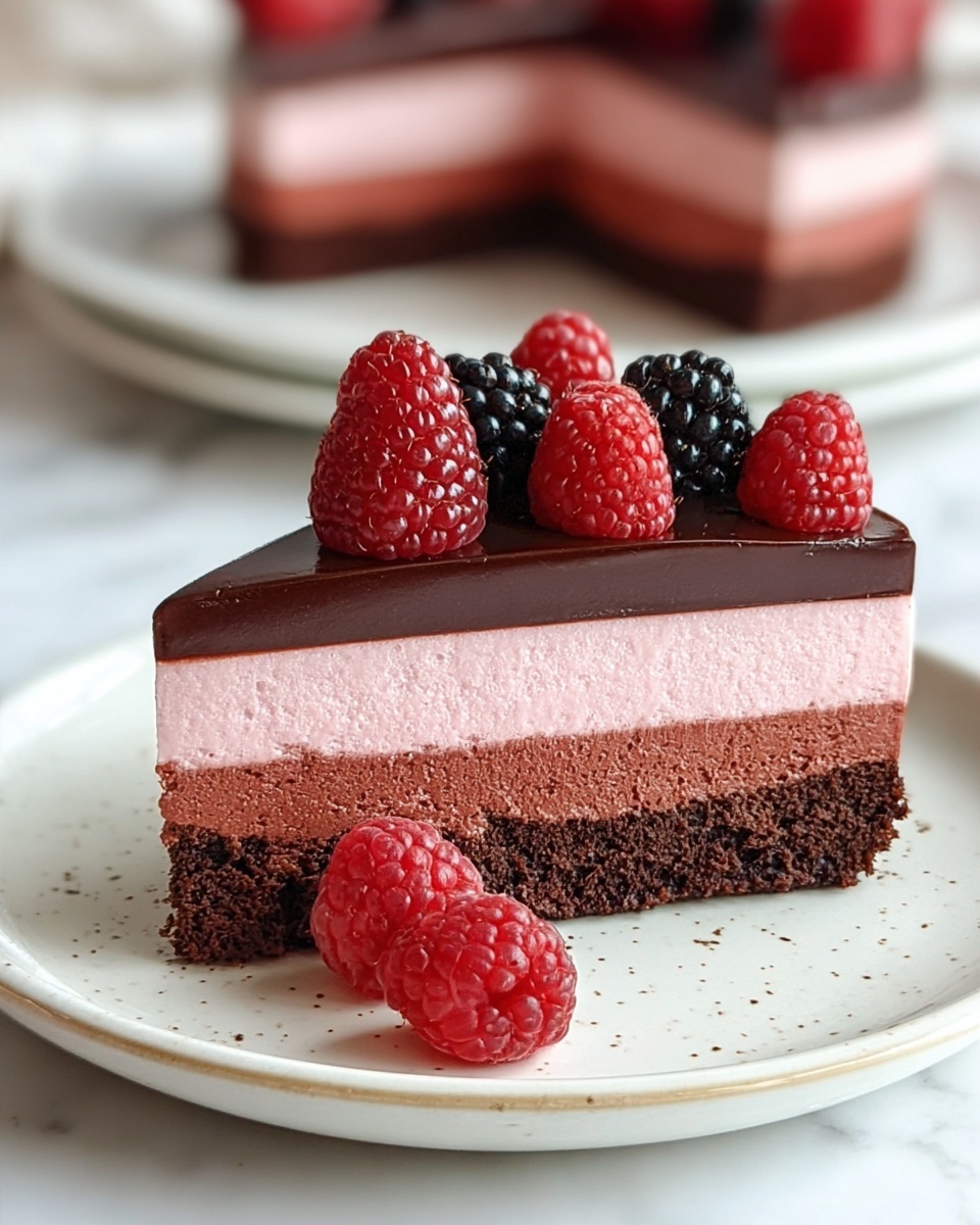 Chocolate Raspberry Mousse Cake Recipe - Recipe Image