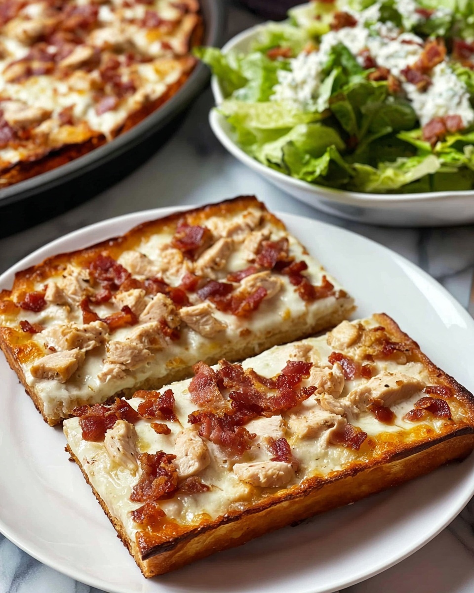 Parmesan Garlic Chicken Pizza Recipe - Recipe Image