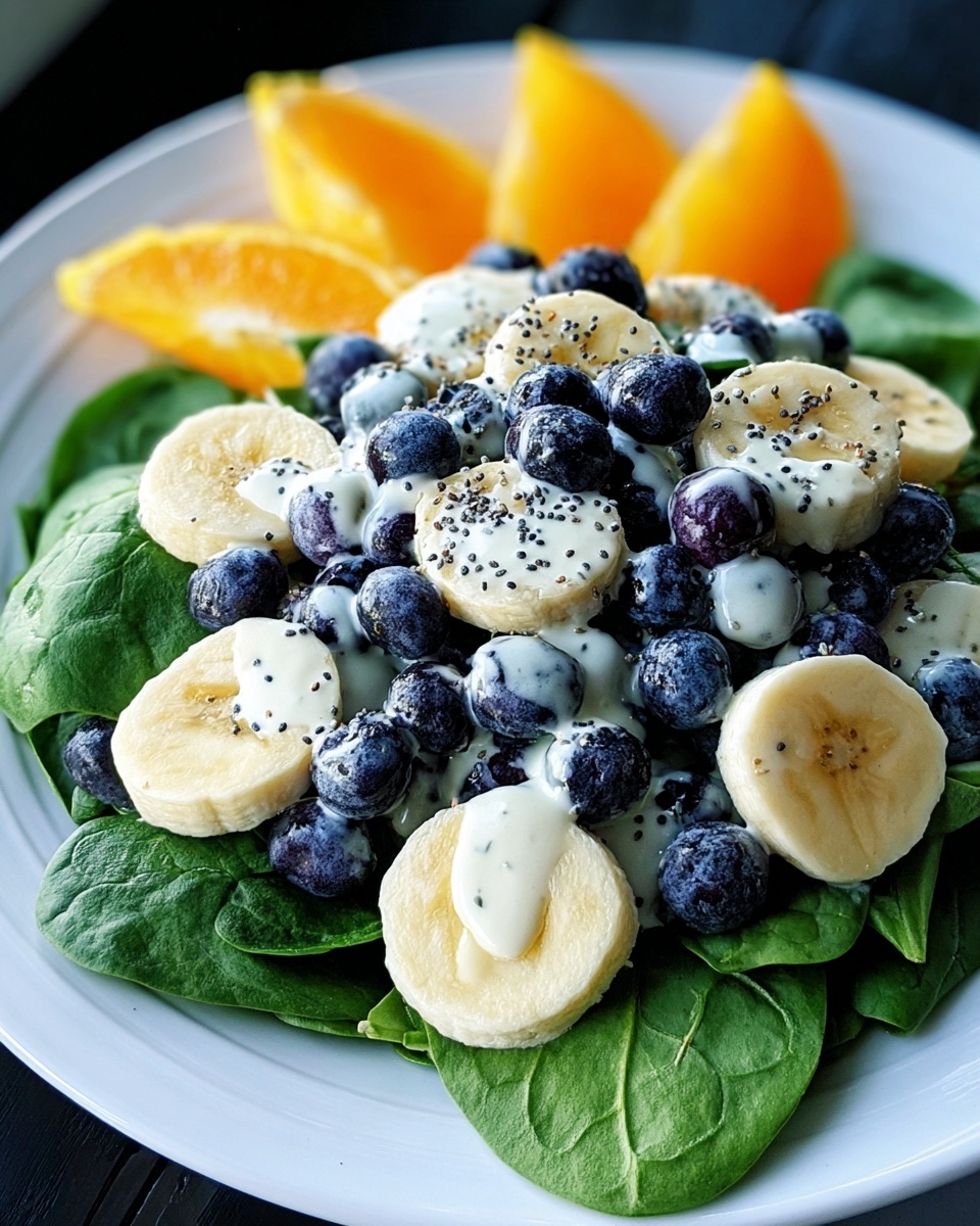 Blueberry Spinach Salad with Orange Poppy Seed Dressing Recipe - Recipe Image
