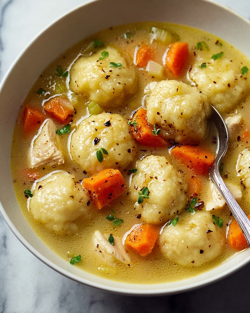 Creamy Chicken Stew and Fluffy Dumplings Recipe - Recipe Image