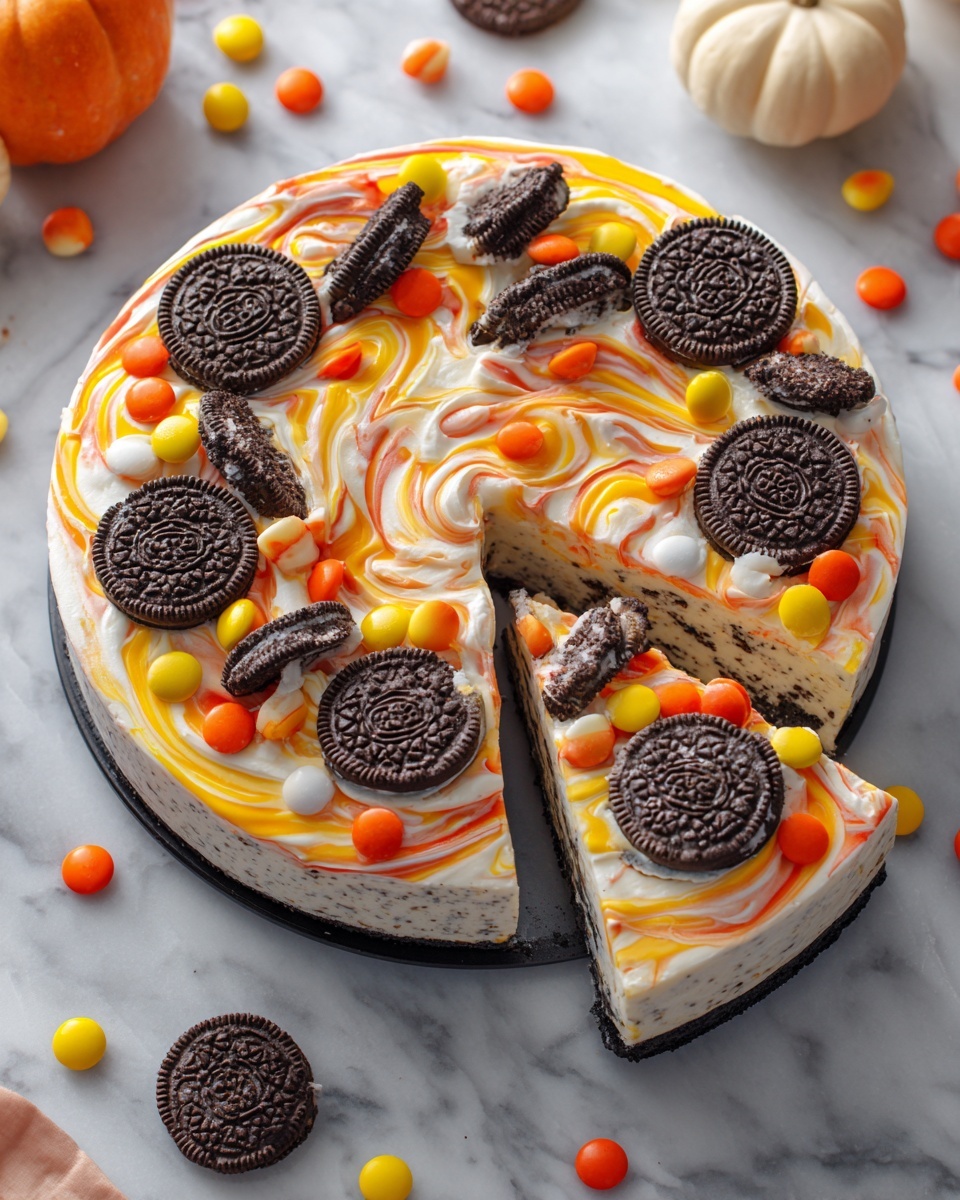 Halloween Oreo Brownie Pizza Recipe - Recipe Image