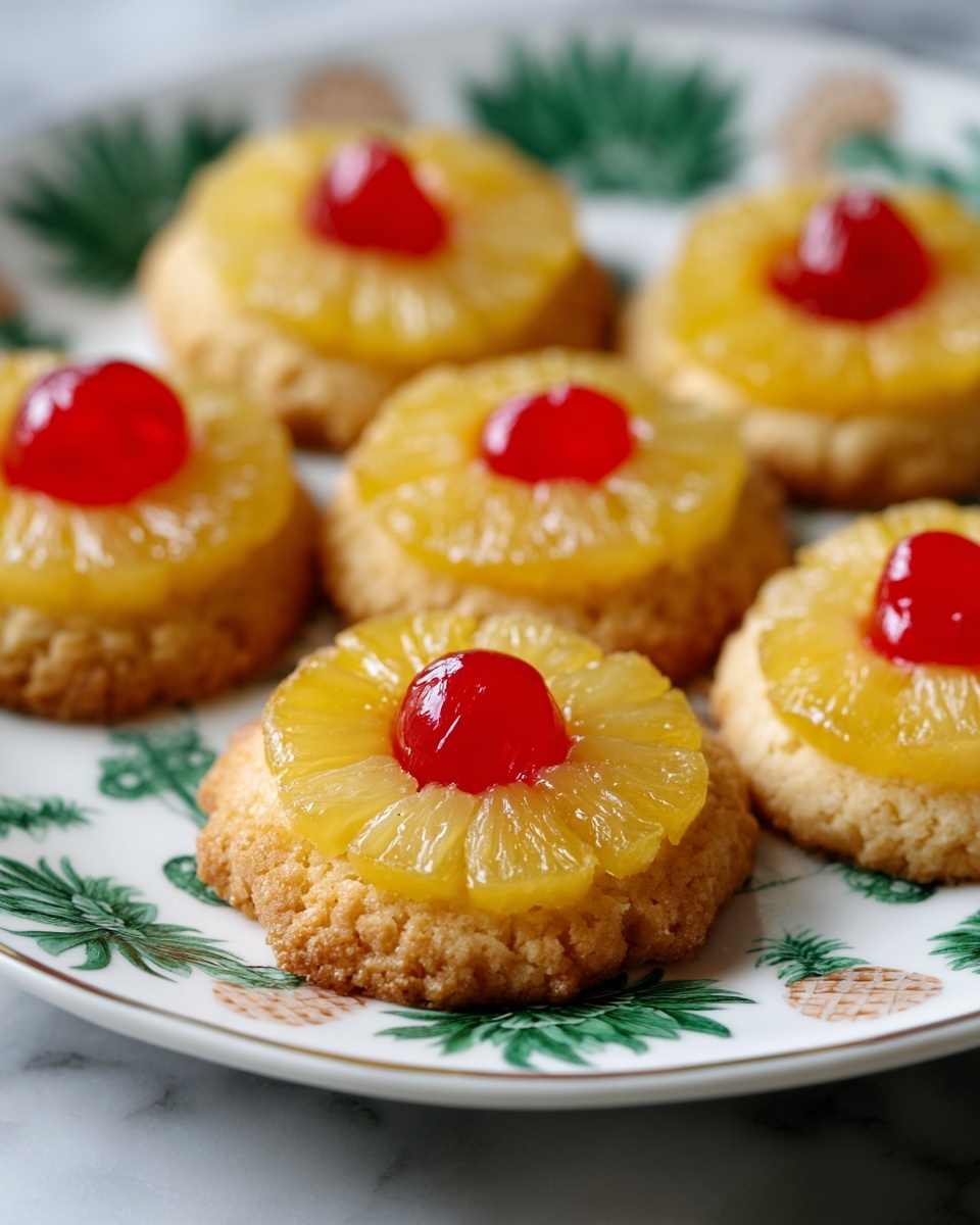 Christmas Pineapple Upside-Down Sugar Cookies Recipe - Recipe Image