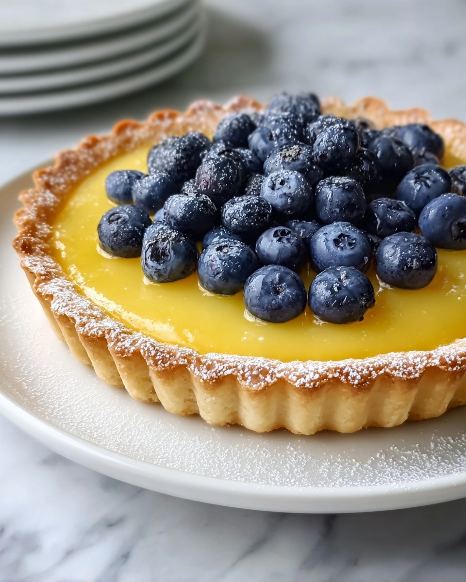 Blueberry Lemon Curd Tart Recipe - Recipe Image