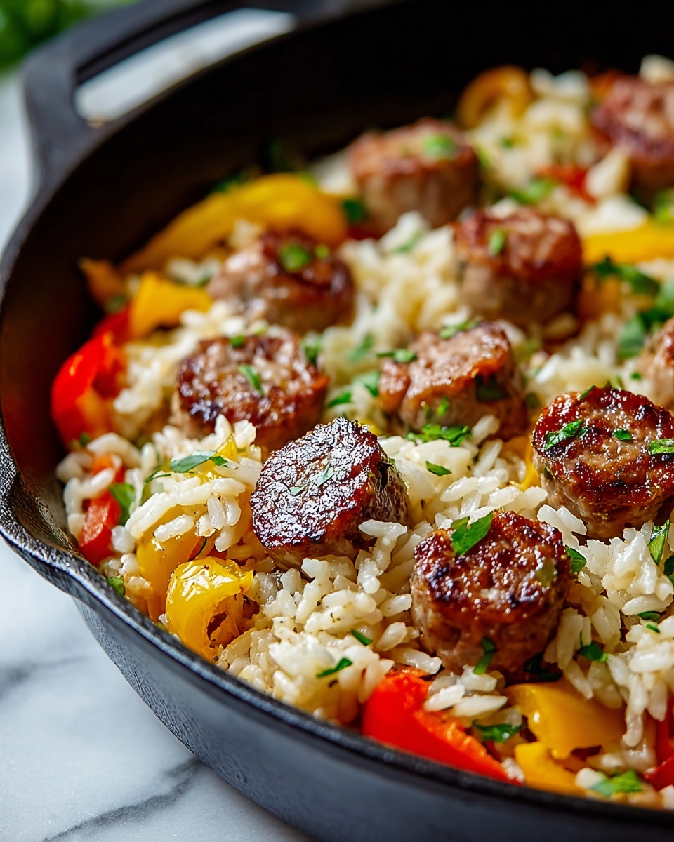 Sausage and Rice Skillet: A Flavor-Packed One-Pan Meal Recipe - Recipe Image
