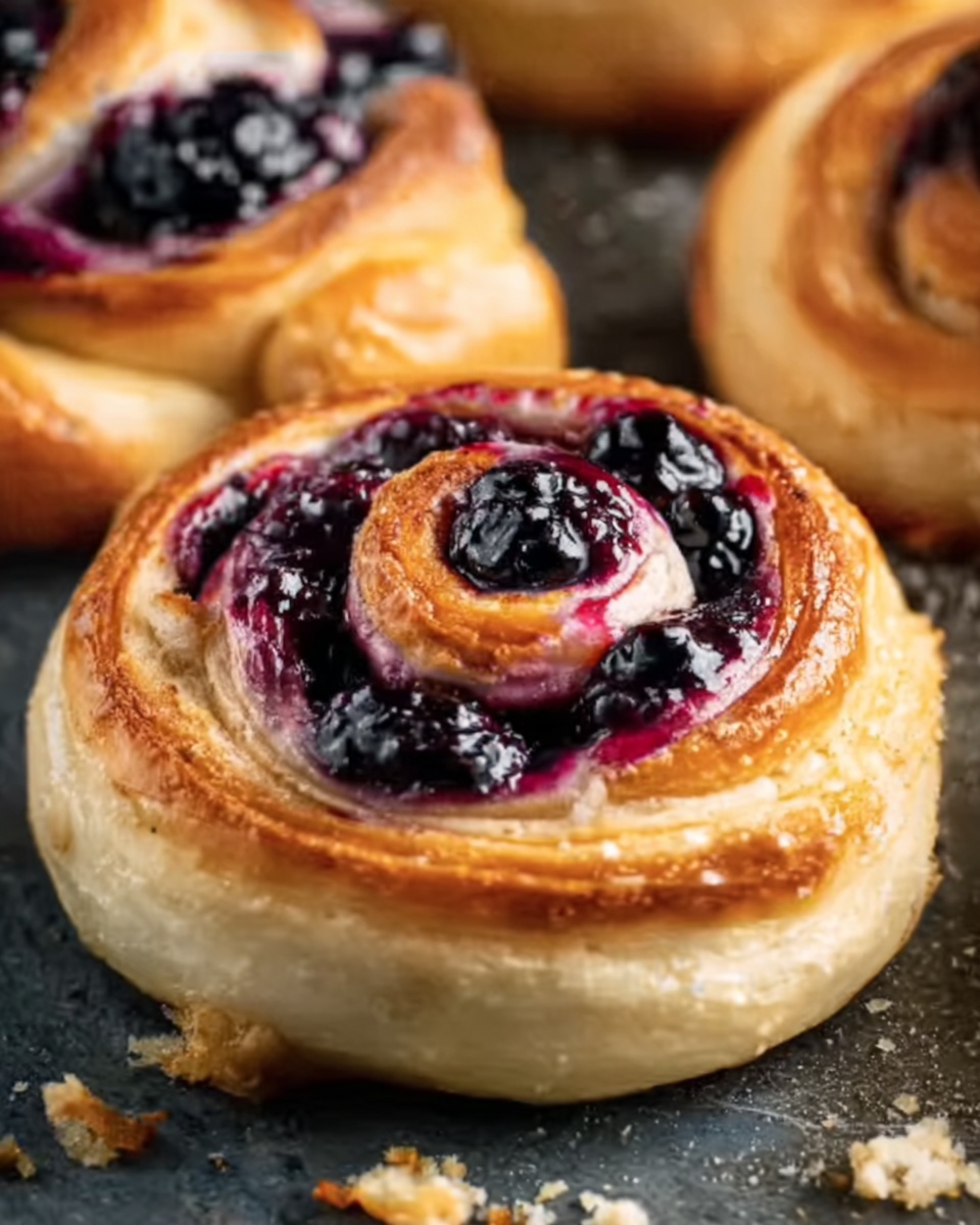 Blackberry Sweet Rolls with Cream Cheese Glaze Recipe - Recipe Image