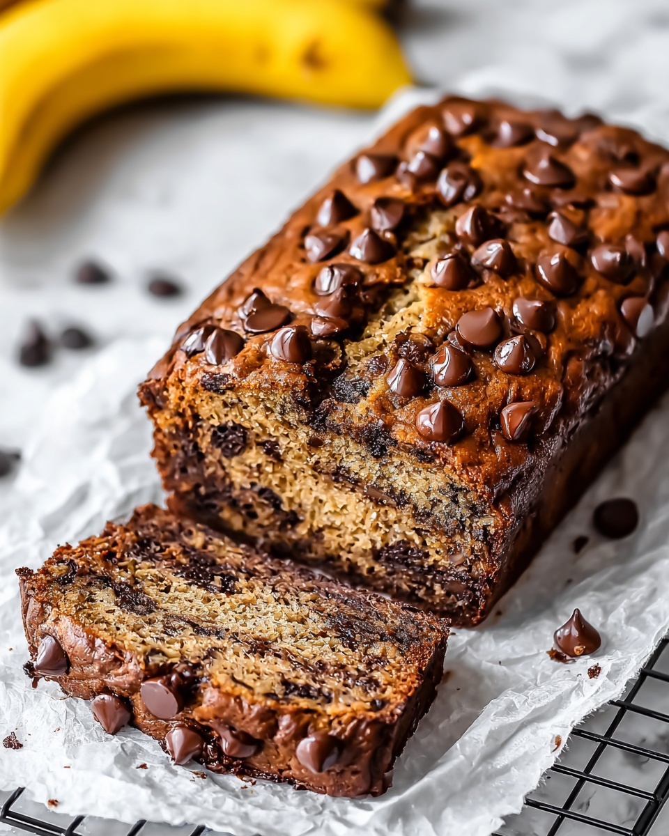 Super Moist Chocolate Chip Banana Bread Recipe - Recipe Image