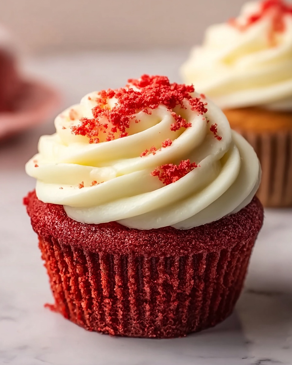 Red Velvet Cookie Cups with Cream Cheese Frosting Recipe - Recipe Image