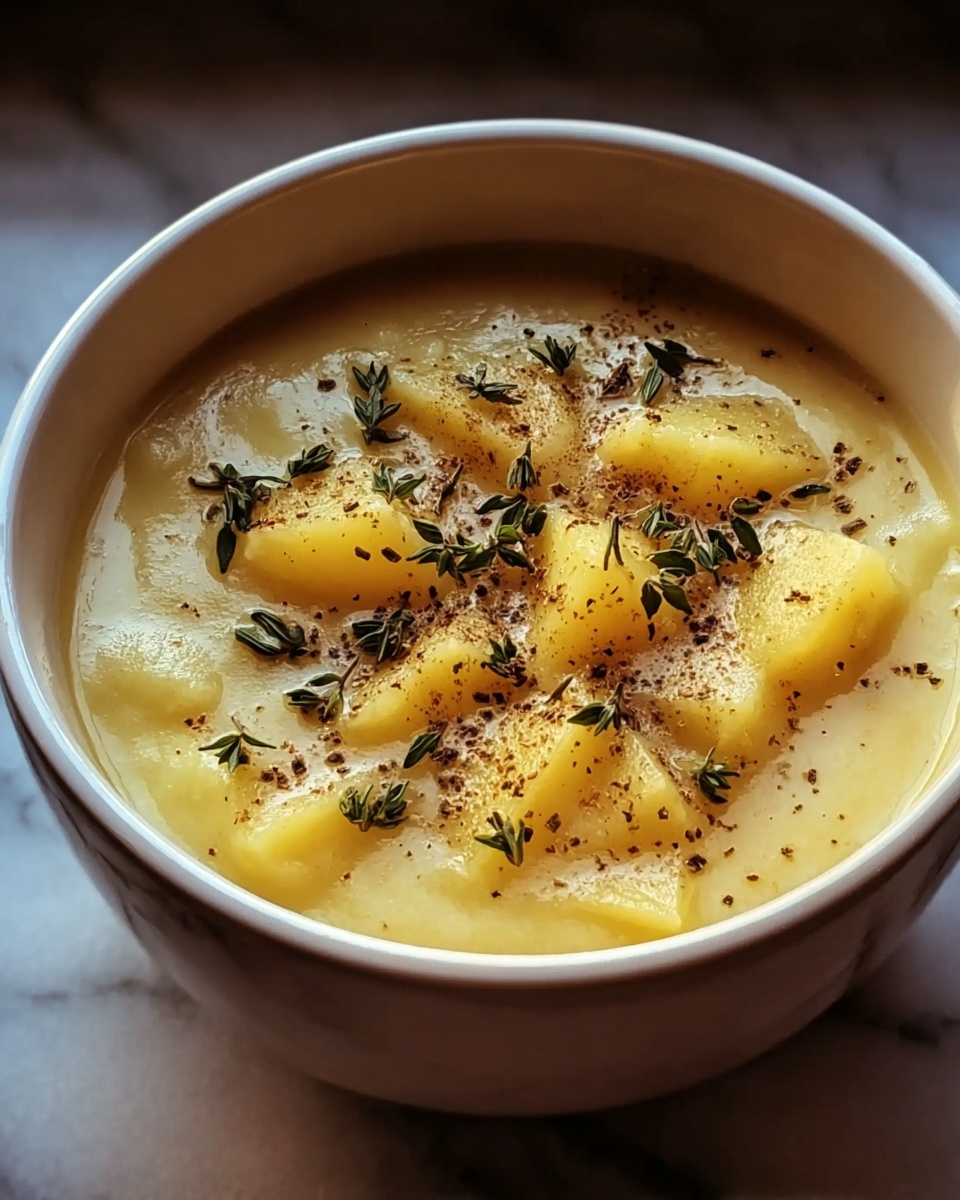 Cheddar Garlic Herb Potato Soup Recipe - Recipe Image