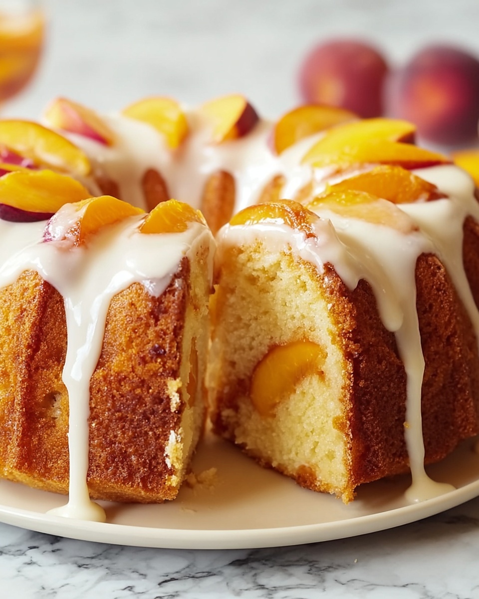 Peach Buttermilk Pound Cake Recipe - Recipe Image