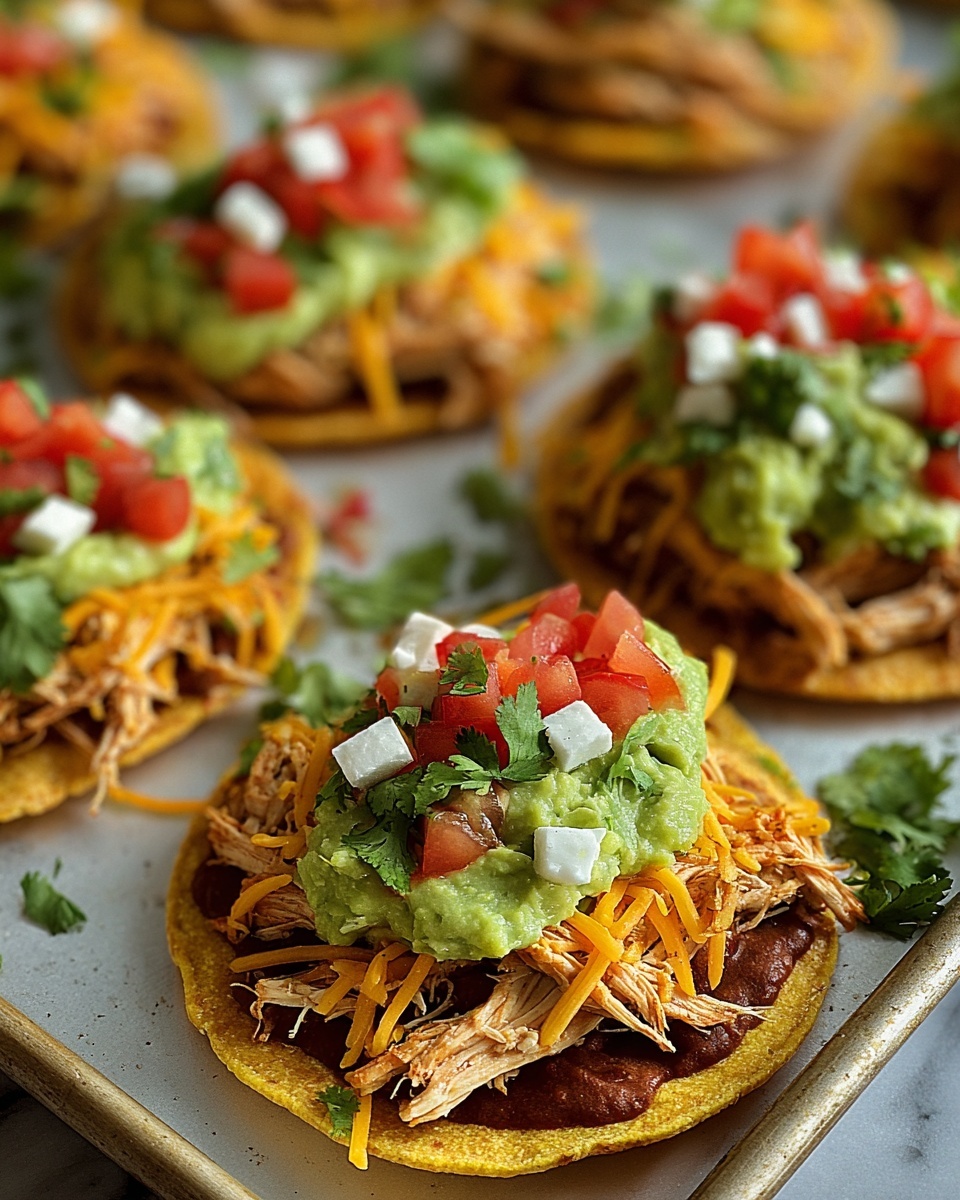 Easy Chicken Tostadas Recipe - Recipe Image
