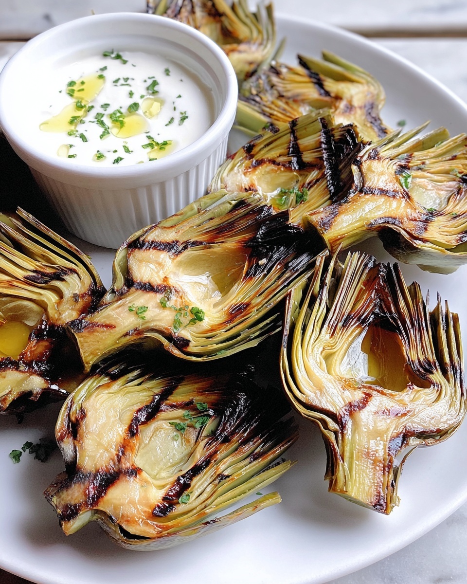 Grilled Artichokes with Garlic Aioli Recipe - Recipe Image