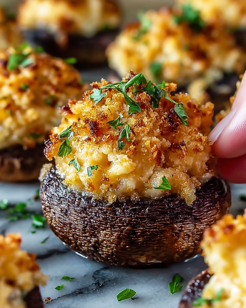 Crab Rangoon Stuffed Mushrooms Recipe - Recipe Image