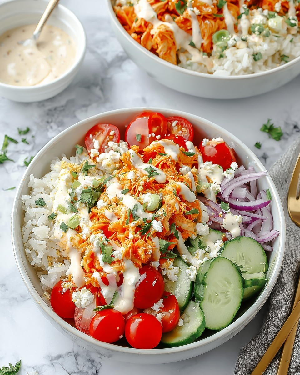 Quick Buffalo Chicken Rice Bowl Recipe - Recipe Image