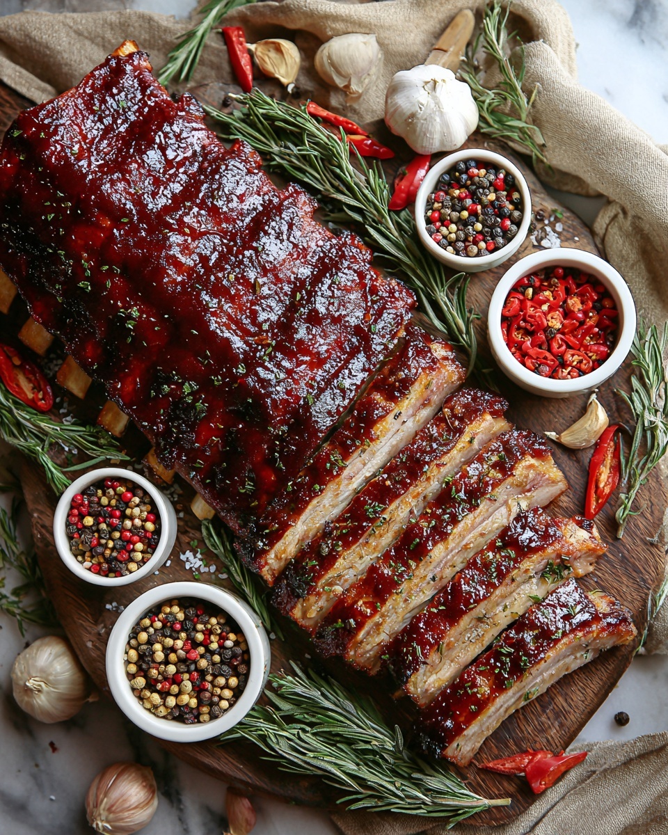 Juicy Oven-Baked Baby Back Ribs with Homemade BBQ Sauce Recipe - Recipe Image