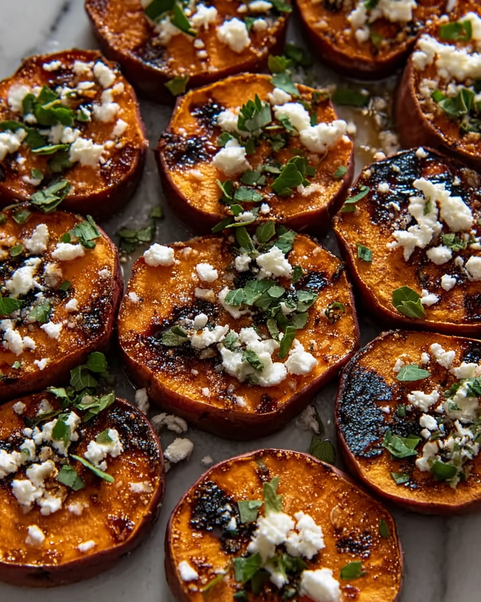 Roasted Sweet Potato Rounds with Honey and Feta Recipe - Recipe Image